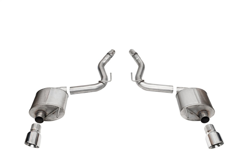 Ford Mustang Performance Exhaust - Rear - CORSA Performance - Axle-Back Dual Rear Exit with 4.5in Pro Series Tips - Polished - `24-`27